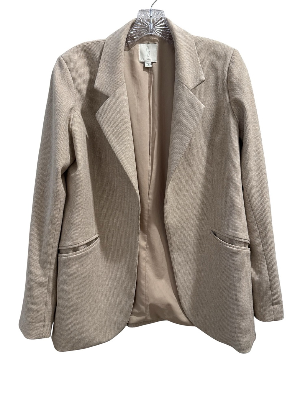 Joie Neutral Beige Open-Front Blazer